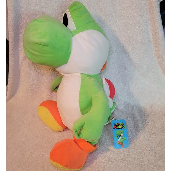 Super Mario Brothers Yoshi Large Plush 22” Stuffed Nintendo 2019 Shell Pocket - Picture 4 of 10
